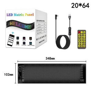 Painel de Pixel Matrix Para Carro Com Bluetooth - shoppingoásis