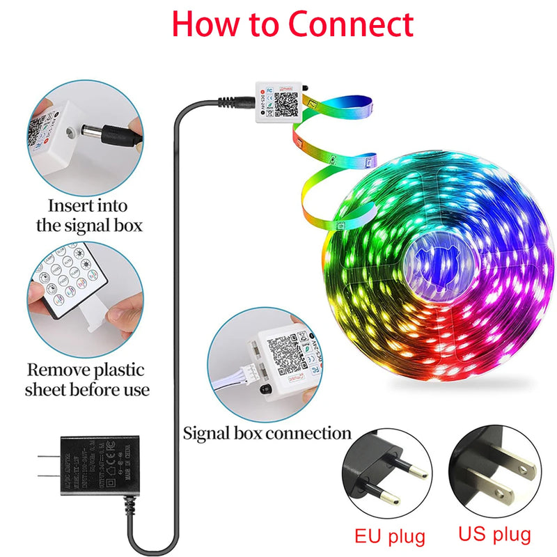 FITA LED RGB Música Sync Para Quarto - shoppingoásis