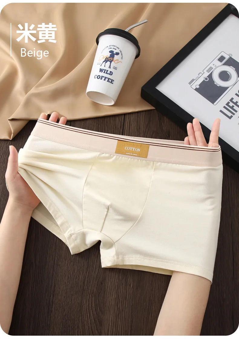 5Pcs Cueca Boxer Puro Algodão - shoppingoásis