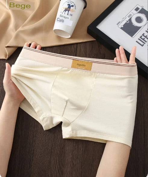 5Pcs Cueca Boxer Puro Algodão - shoppingoásis